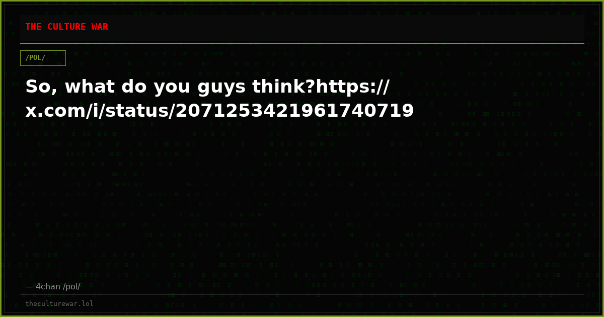 So, what do you guys think?https://x.com/i/status/2071253421961740719