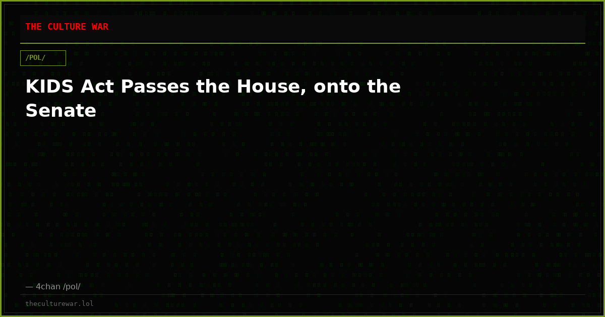 KIDS Act Passes the House, onto the Senate