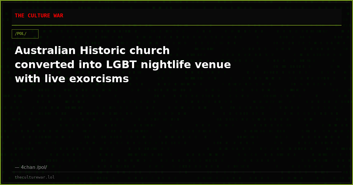 Australian Historic church converted into LGBT nightlife venue with live exorcisms