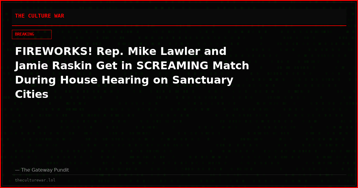 FIREWORKS! Rep. Mike Lawler and Jamie Raskin Get in SCREAMING Match During House Hearing on Sanctuary Cities