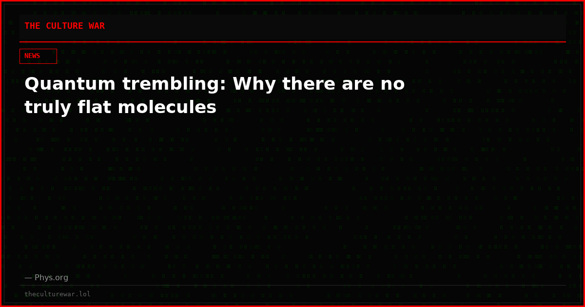 Quantum trembling: Why there are no truly flat molecules