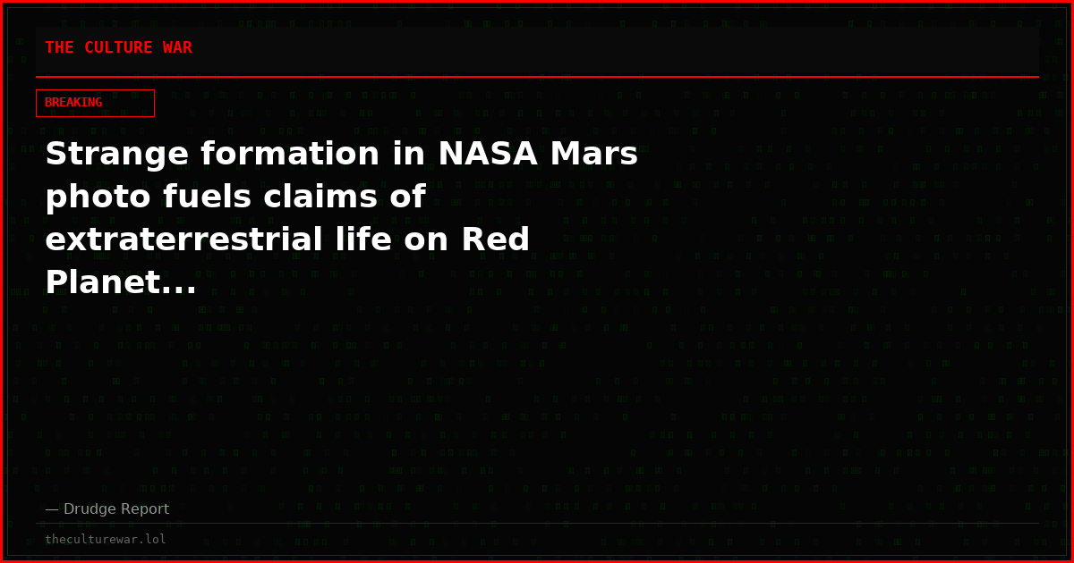 Strange formation in NASA Mars photo fuels claims of extraterrestrial life on Red Planet...