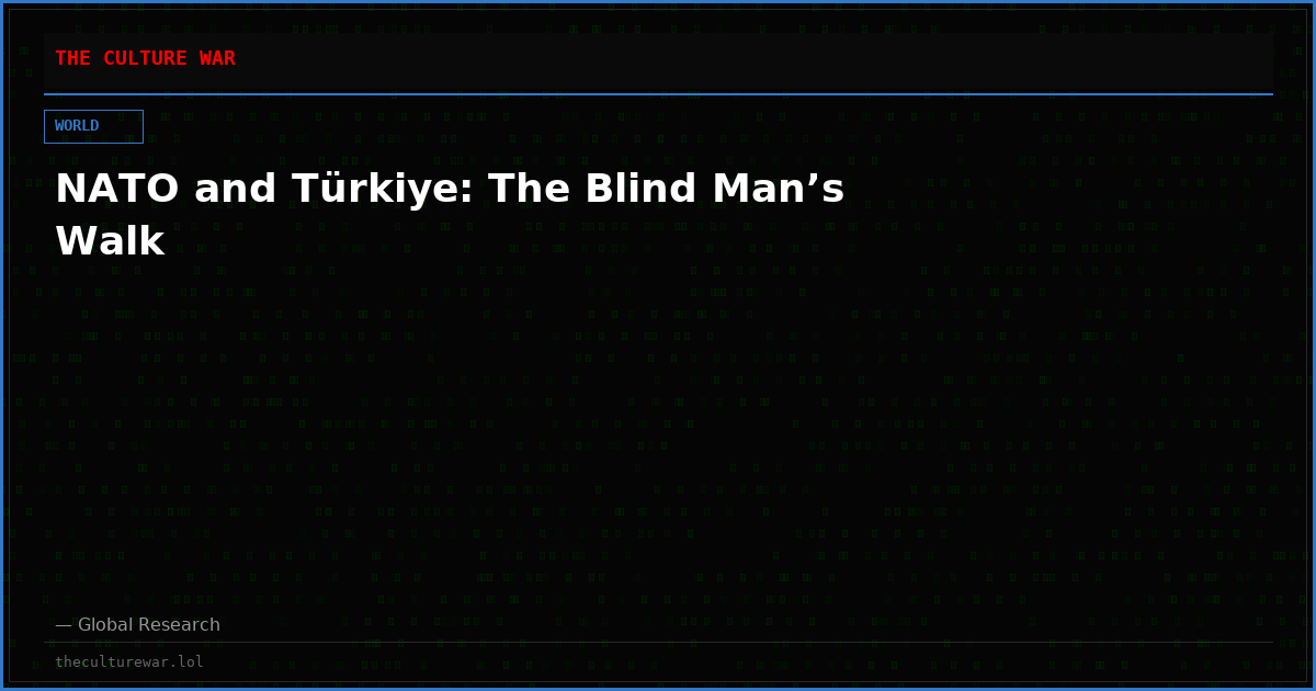 NATO and Türkiye: The Blind Man’s Walk