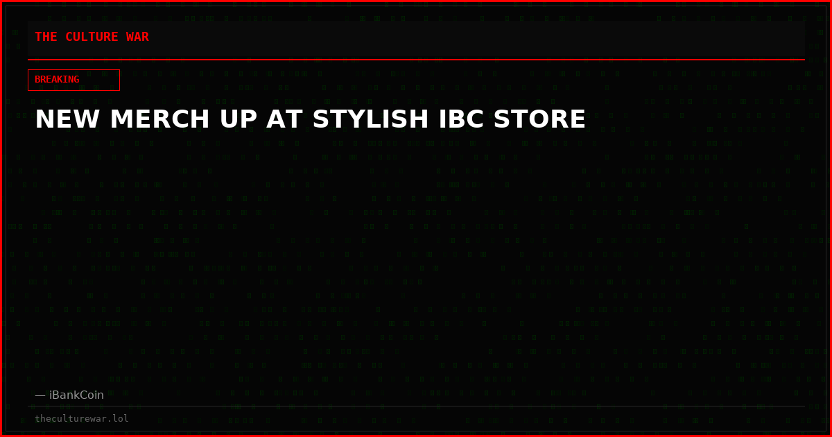 NEW MERCH UP AT STYLISH IBC STORE