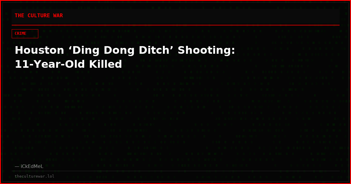 Houston ‘Ding Dong Ditch’ Shooting: 11-Year-Old Killed