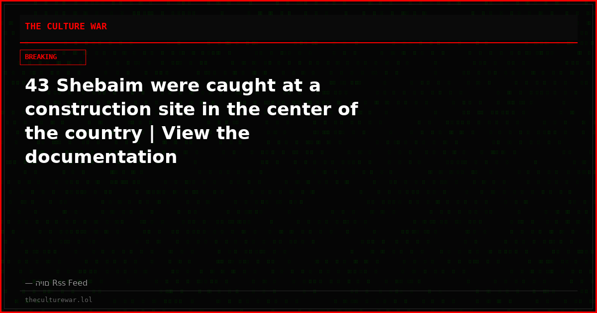 43 Shebaim were caught at a construction site in the center of the country | View the documentation