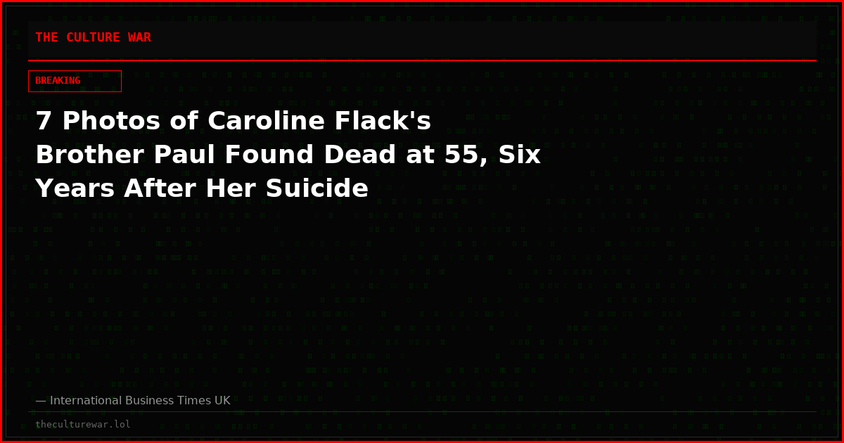 7 Photos of Caroline Flack's Brother Paul Found Dead at 55, Six Years After Her Suicide