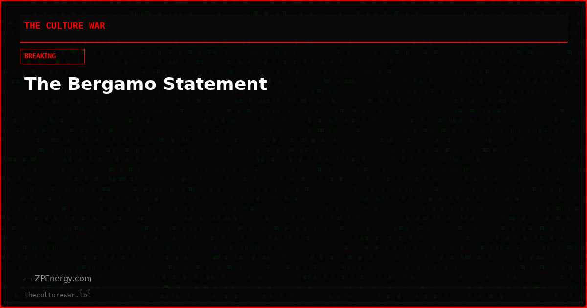 The Bergamo Statement