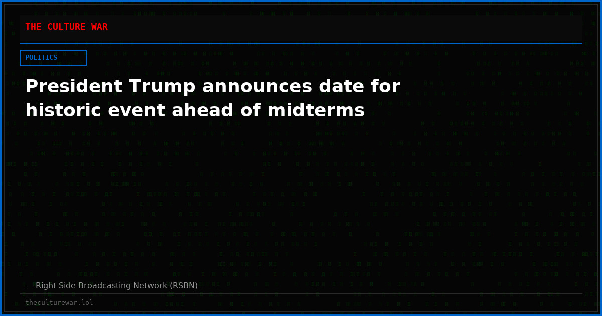 President Trump announces date for historic event ahead of midterms