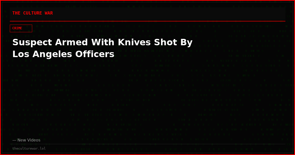 Suspect Armed With Knives Shot By Los Angeles Officers