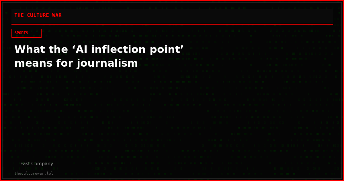 What the ‘AI inflection point’ means for journalism