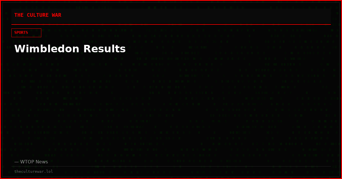Wimbledon Results