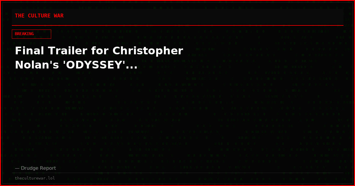 Final Trailer for Christopher Nolan's 'ODYSSEY'...