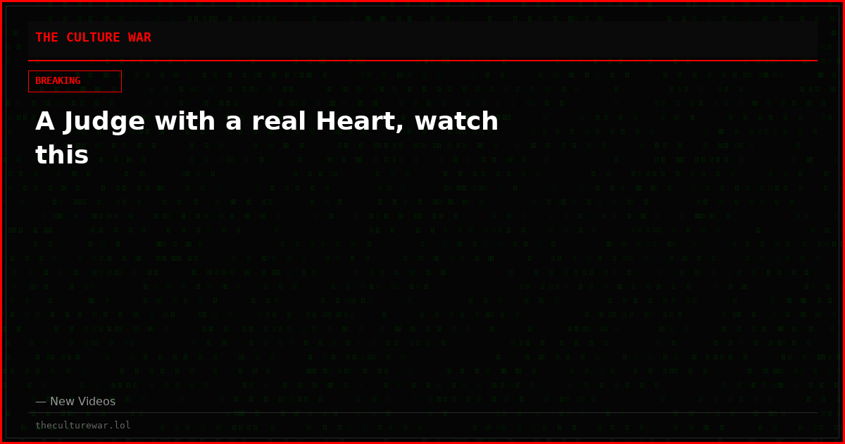 A Judge with a real Heart, watch this