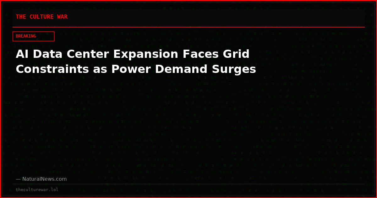 AI Data Center Expansion Faces Grid Constraints as Power Demand Surges