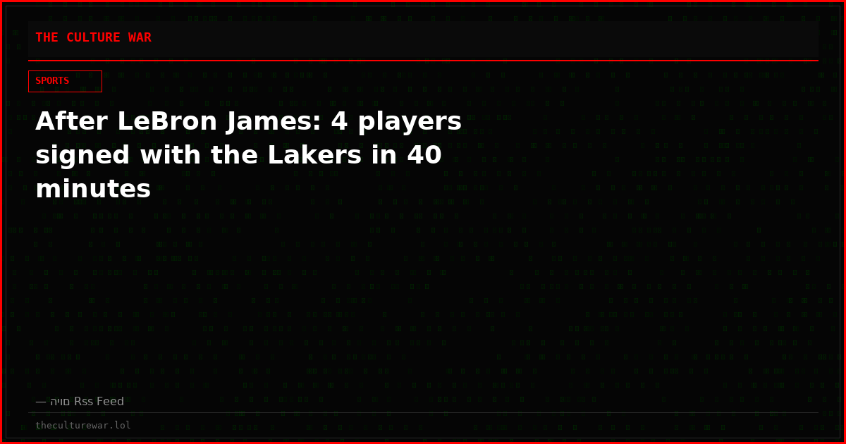After LeBron James: 4 players signed with the Lakers in 40 minutes