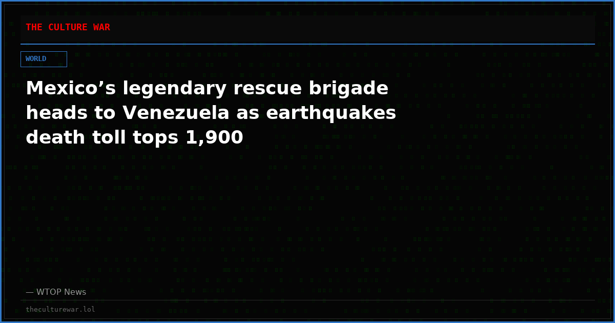 Mexico’s legendary rescue brigade heads to Venezuela as earthquakes death toll tops 1,900