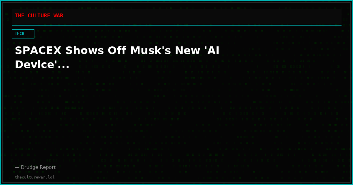 SPACEX Shows Off Musk's New 'AI Device'...