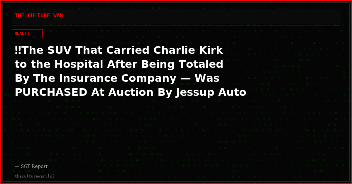 ‼️The SUV That Carried Charlie Kirk to the Hospital After Being Totaled By The Insurance Company — Was PURCHASED At Auction By Jessup Auto Plaza 😱