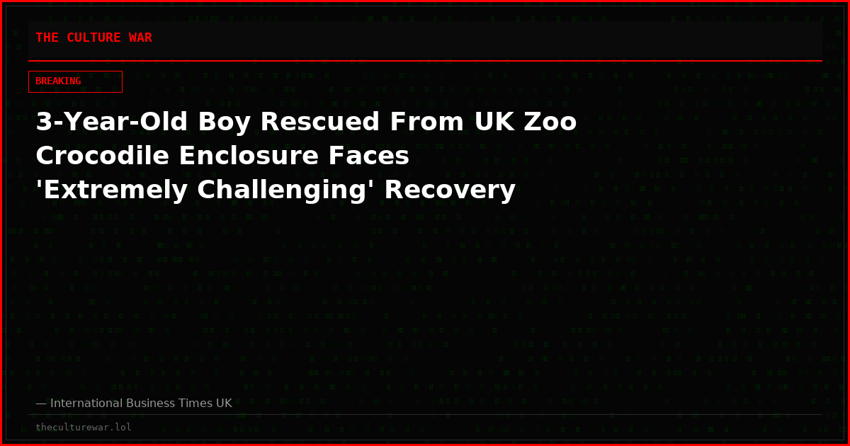 3-Year-Old Boy Rescued From UK Zoo Crocodile Enclosure Faces 'Extremely Challenging' Recovery