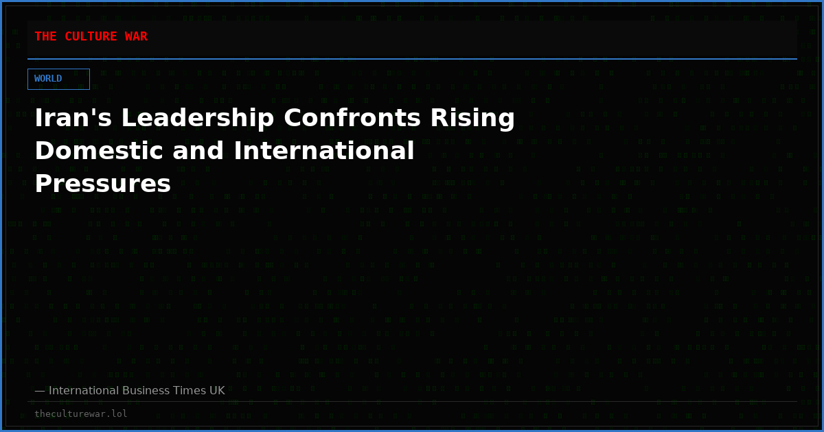 Iran's Leadership Confronts Rising Domestic and International Pressures