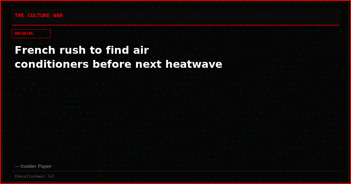 French rush to find air conditioners before next heatwave
