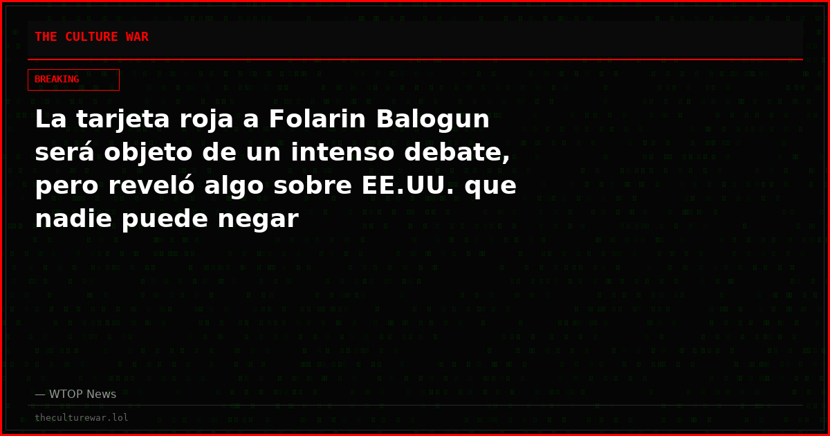La tarjeta roja a Folarin Balogun será objeto de un intenso debate, pero reveló algo sobre EE.UU. que nadie puede negar