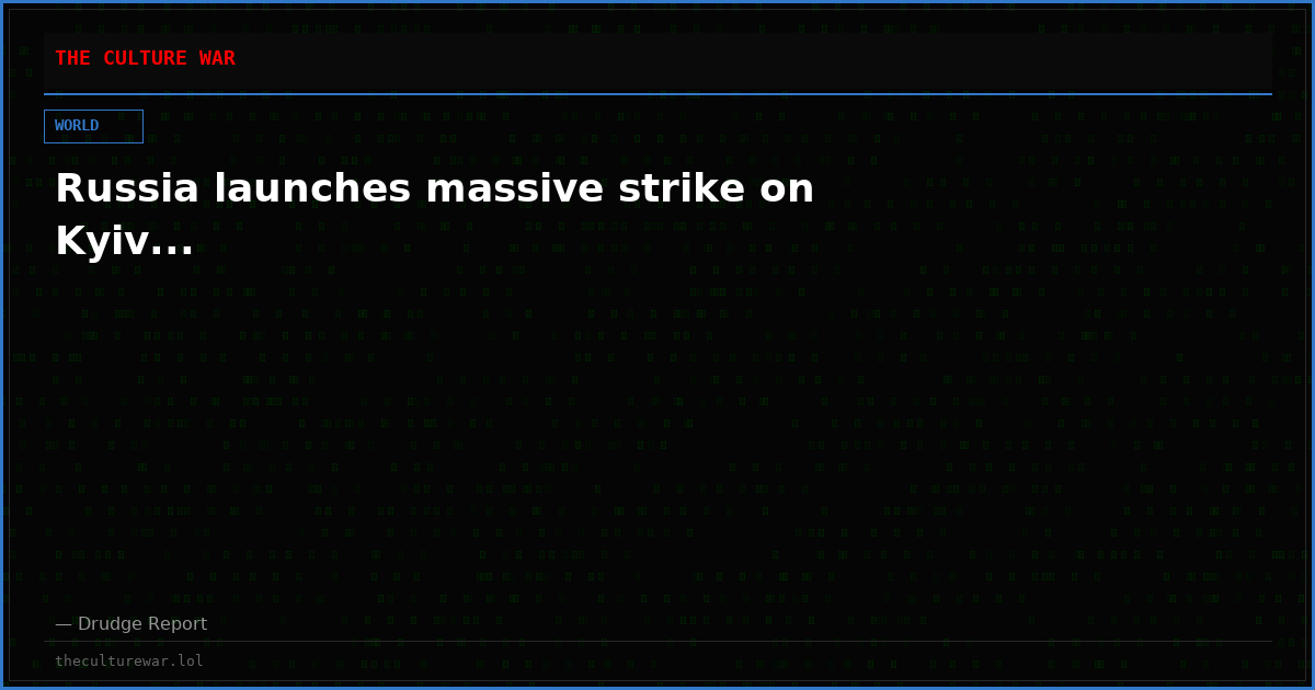 Russia launches massive strike on Kyiv...