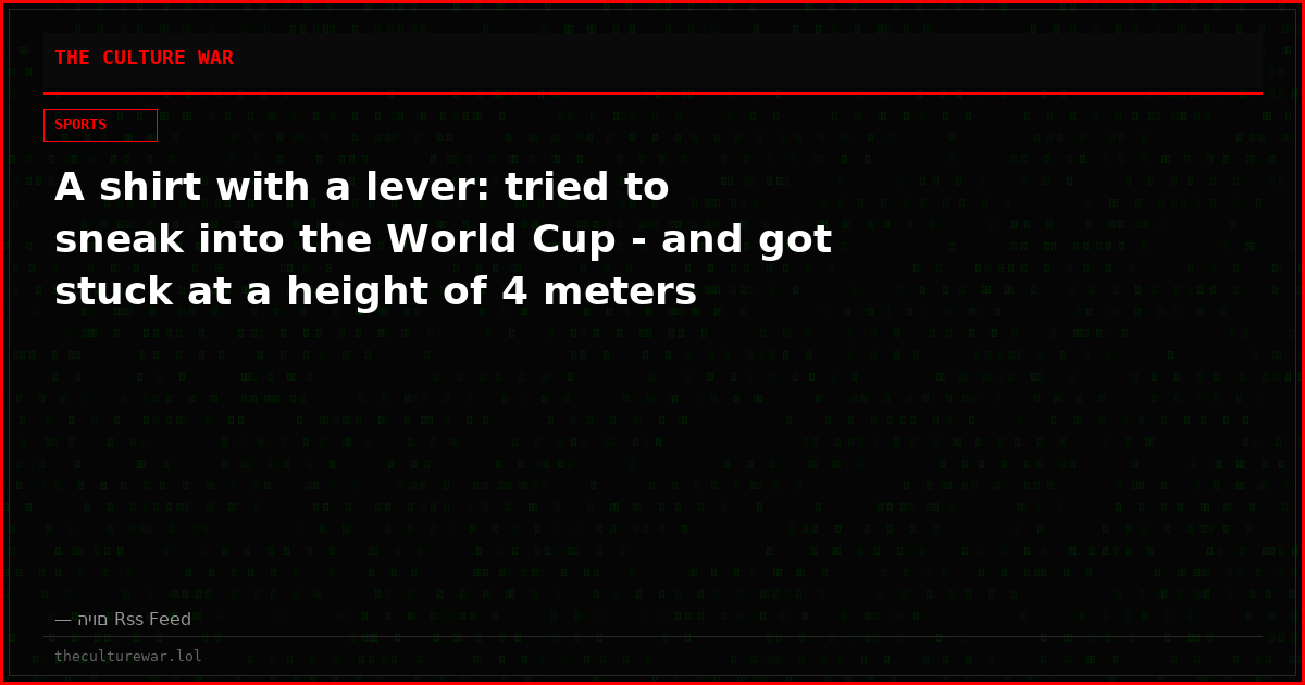 A shirt with a lever: tried to sneak into the World Cup - and got stuck at a height of 4 meters