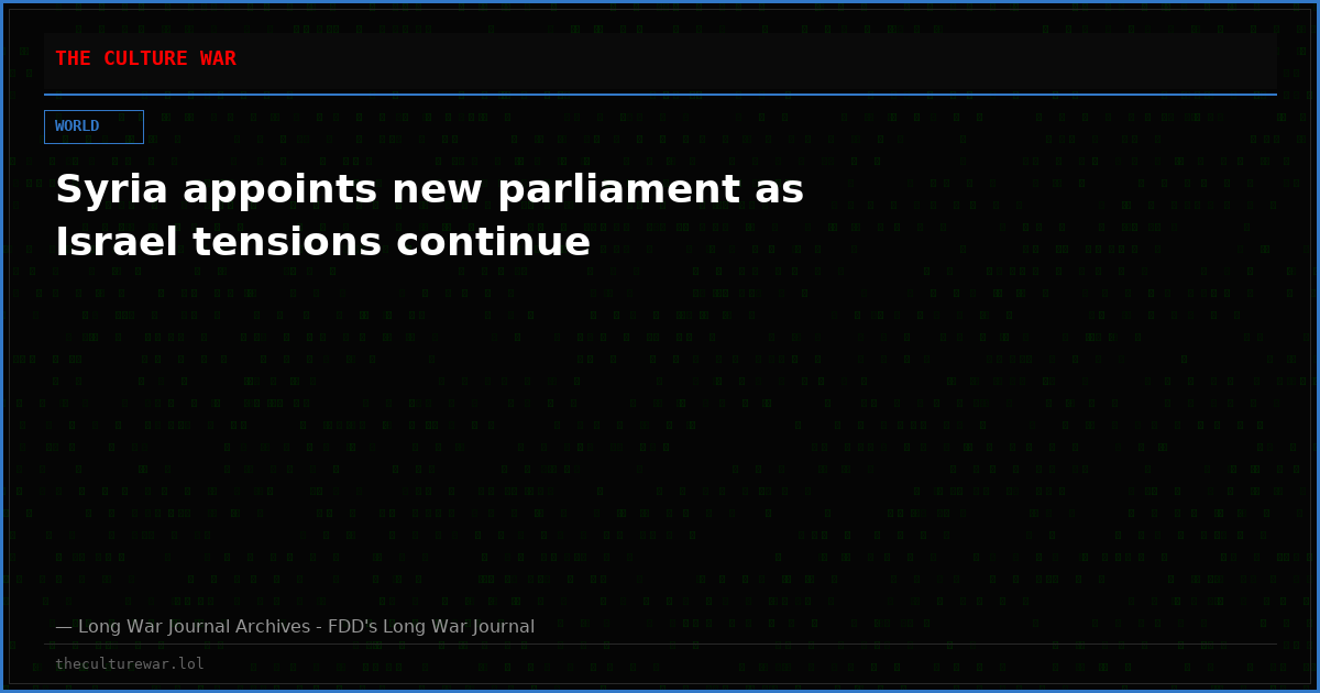 Syria appoints new parliament as Israel tensions continue