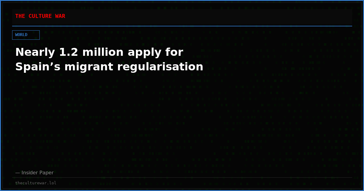 Nearly 1.2 million apply for Spain’s migrant regularisation