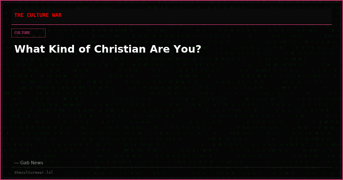 What Kind of Christian Are You?