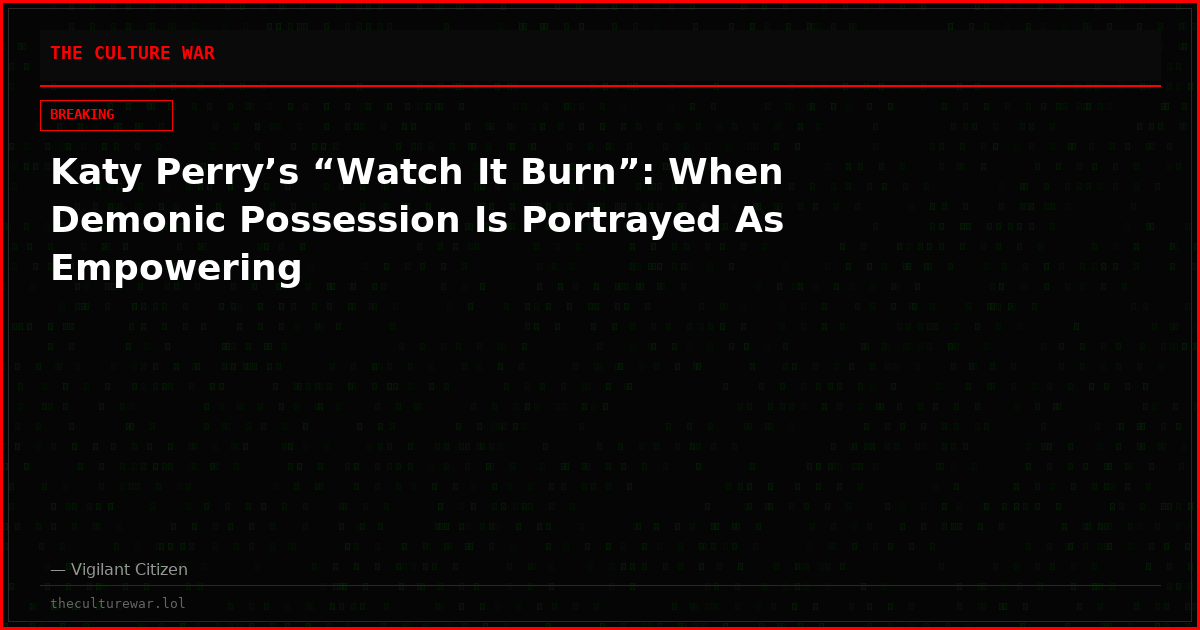 Katy Perry’s “Watch It Burn”: When Demonic Possession Is Portrayed As Empowering