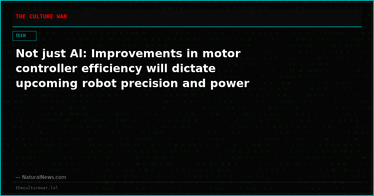 Not just AI: Improvements in motor controller efficiency will dictate upcoming robot precision and power