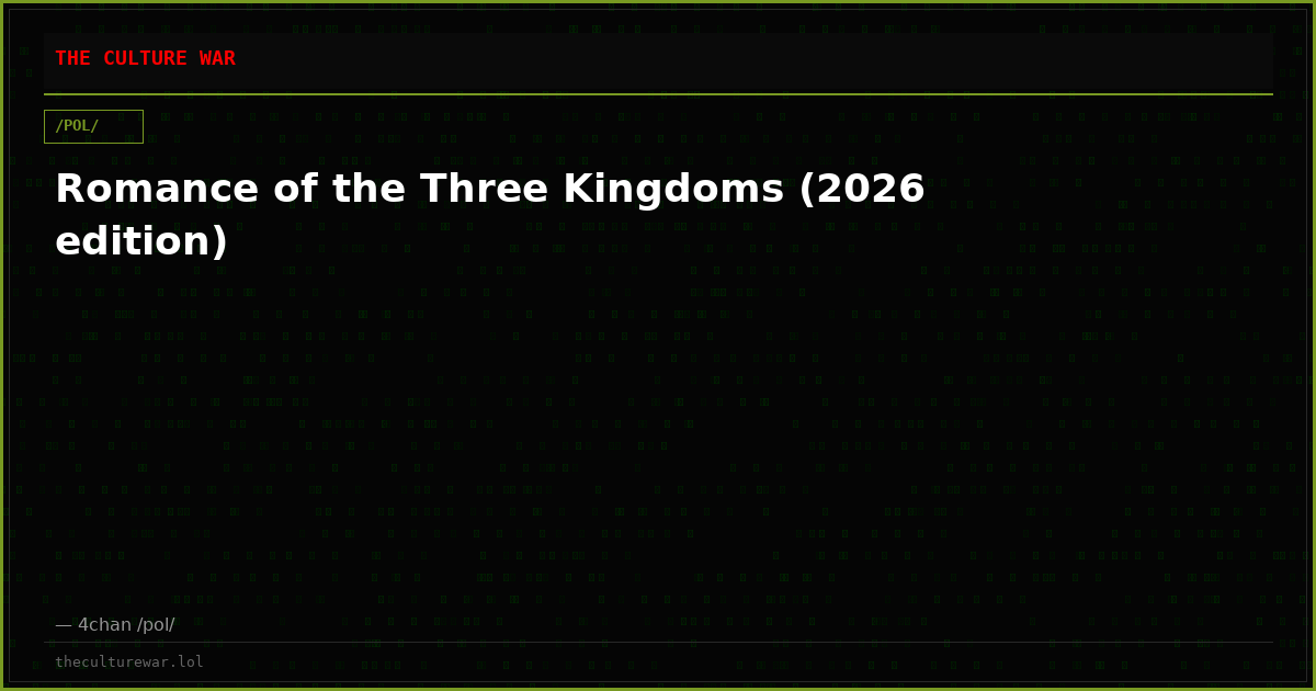 Romance of the Three Kingdoms (2026 edition)
