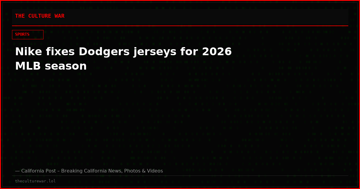 Nike fixes Dodgers jerseys for 2026 MLB season