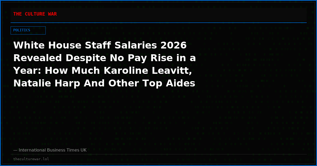 White House Staff Salaries 2026 Revealed Despite No Pay Rise in a Year: How Much Karoline Leavitt, Natalie Harp And Other Top Aides Earn