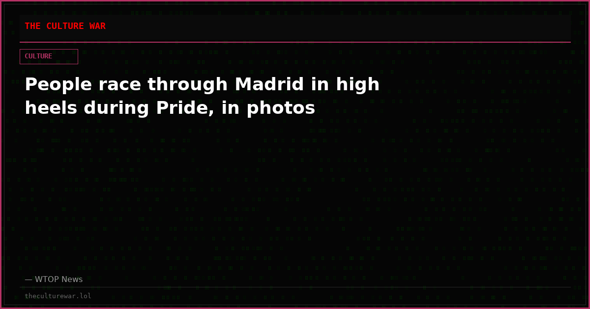 People race through Madrid in high heels during Pride, in photos