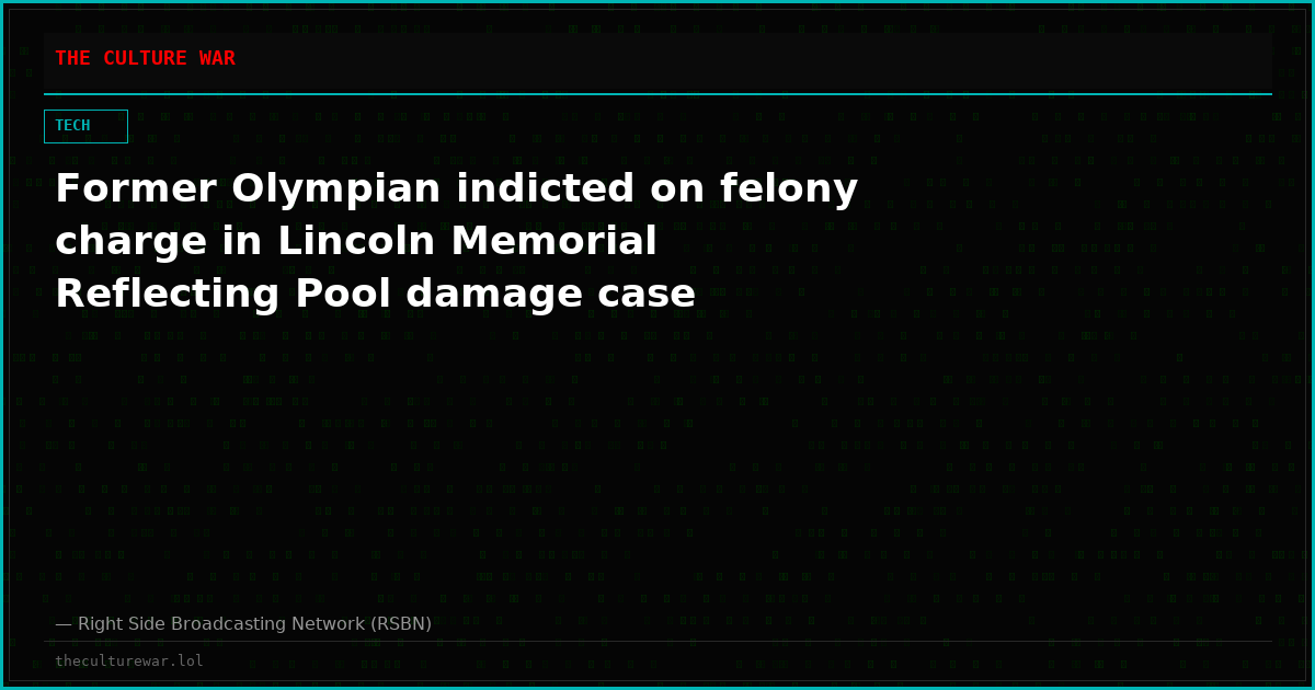 Former Olympian indicted on felony charge in Lincoln Memorial Reflecting Pool damage case
