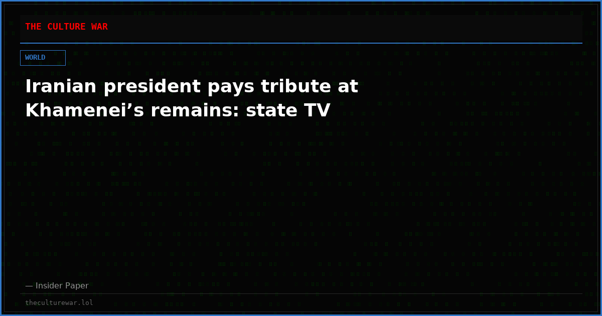 Iranian president pays tribute at Khamenei’s remains: state TV