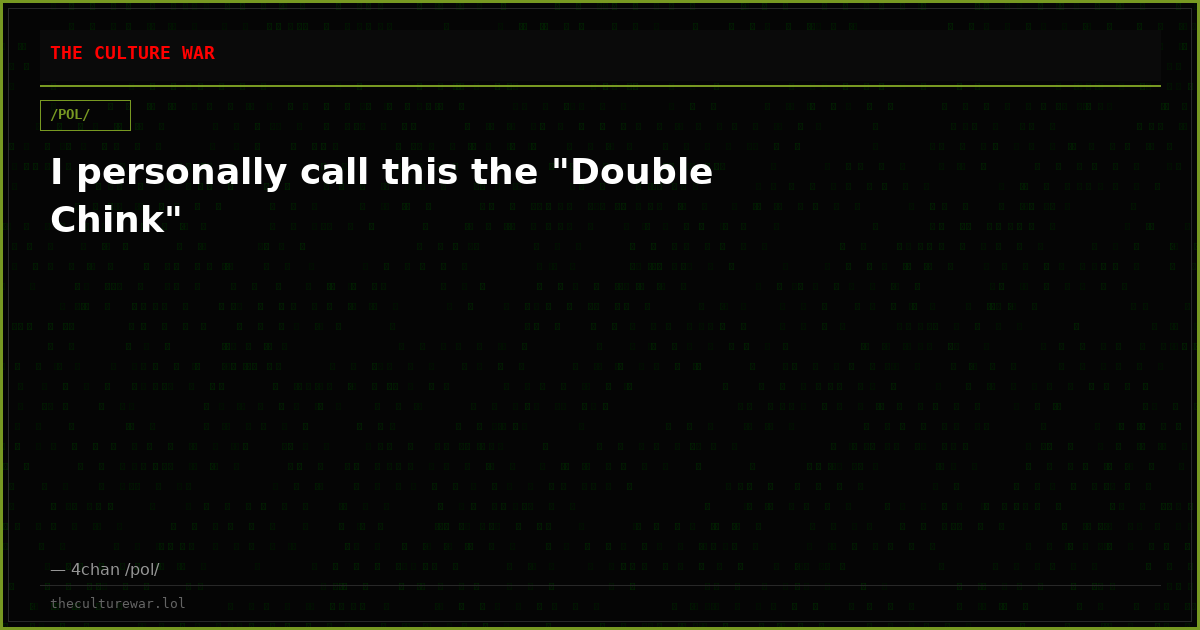 I personally call this the "Double Chink"