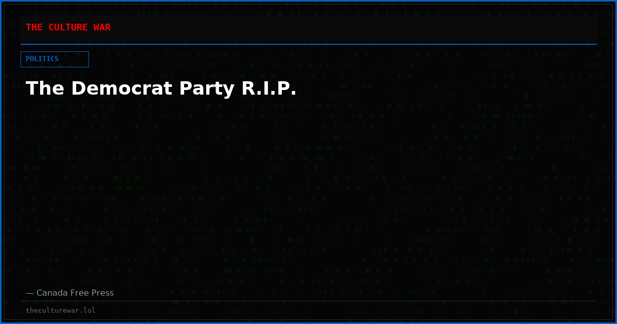 The Democrat Party﻿ R.I.P.
