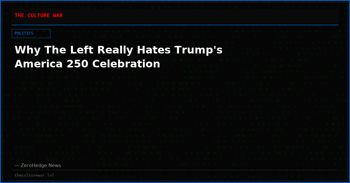 Why The Left Really Hates Trump's America 250 Celebration