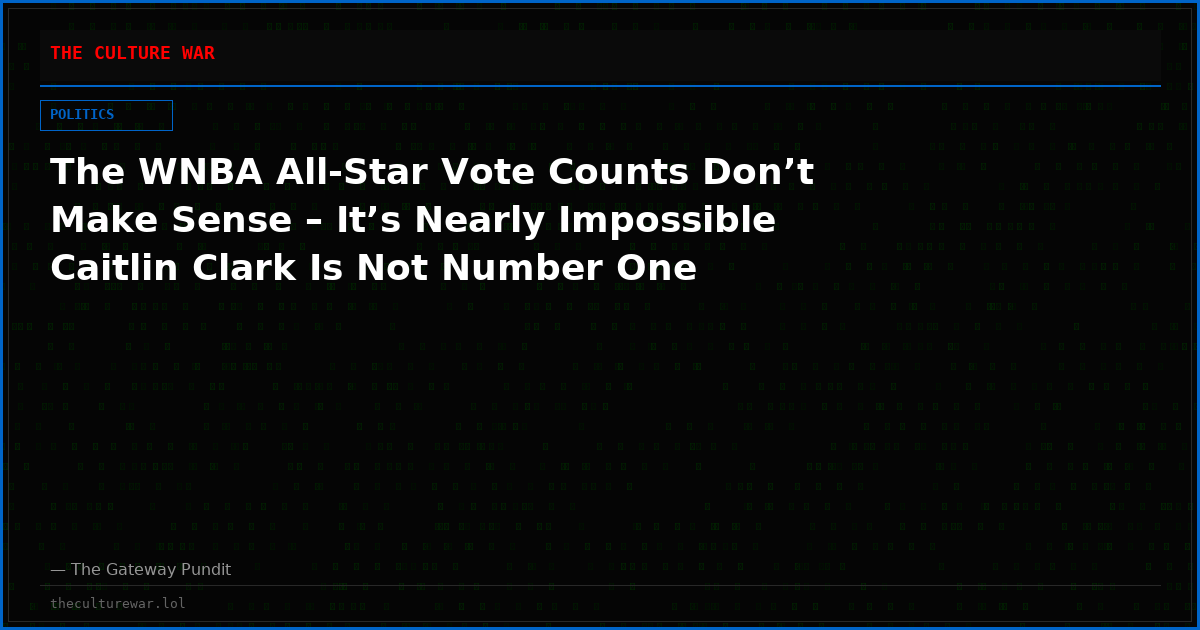 The WNBA All-Star Vote Counts Don’t Make Sense – It’s Nearly Impossible Caitlin Clark Is Not Number One