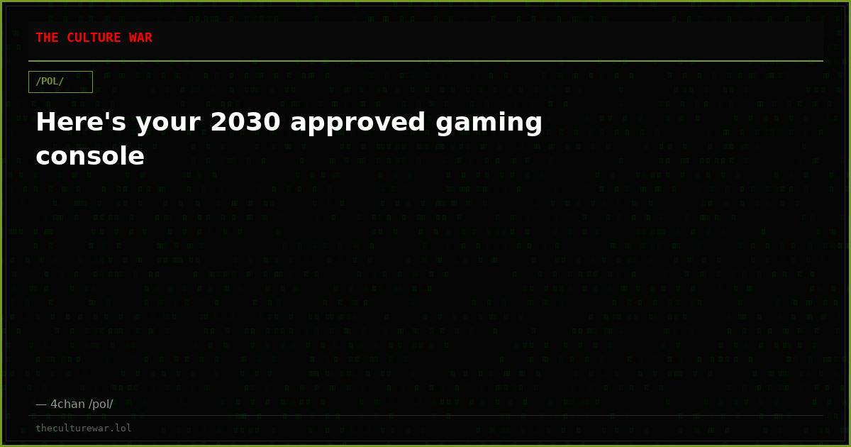 Here's your 2030 approved gaming console