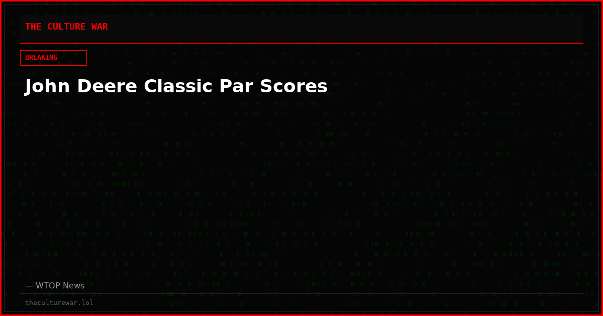 John Deere Classic Par Scores