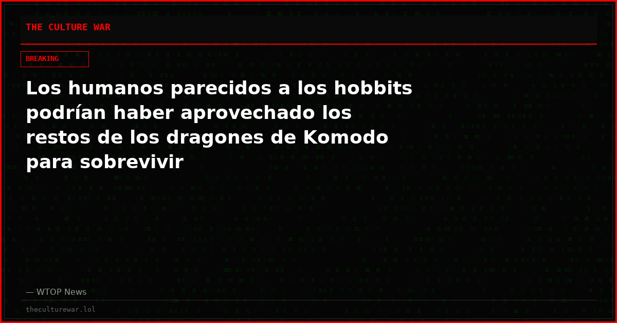 Los humanos parecidos a los hobbits podrían haber aprovechado los restos de los dragones de Komodo para sobrevivir