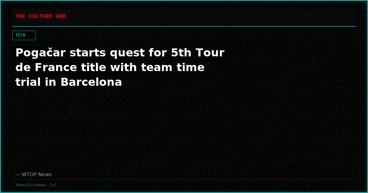 Pogačar starts quest for 5th Tour de France title with team time trial in Barcelona