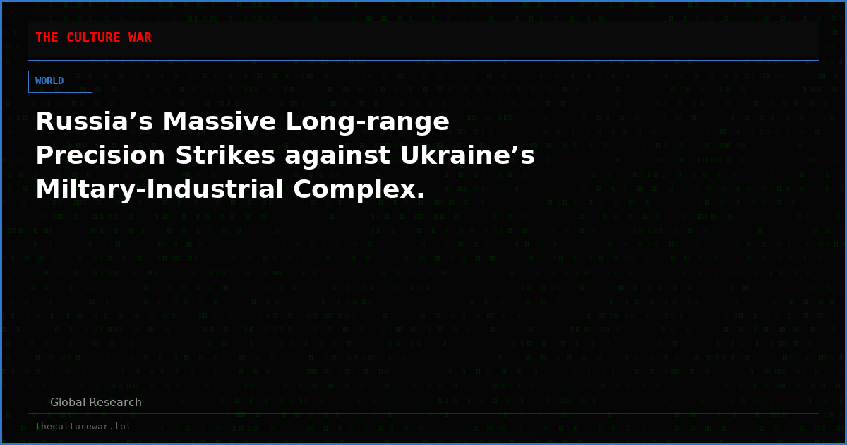 Russia’s Massive Long-range Precision Strikes against Ukraine’s Miltary-Industrial Complex.