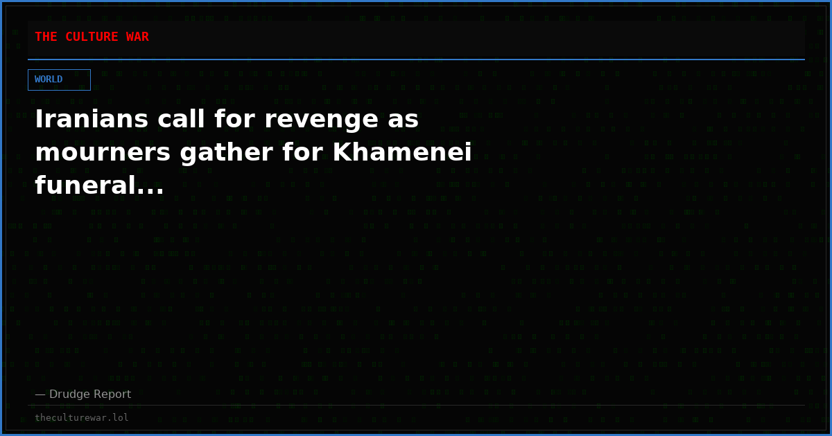 Iranians call for revenge as mourners gather for Khamenei funeral...